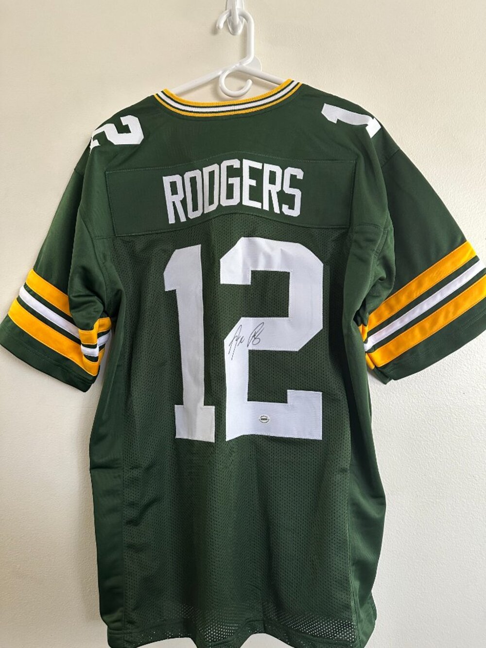 AARON RODGERS SIGNED GREEN BAY PACKERS AUTOGRAPHED CUSTOM JERSEY w/COA - XL 1052